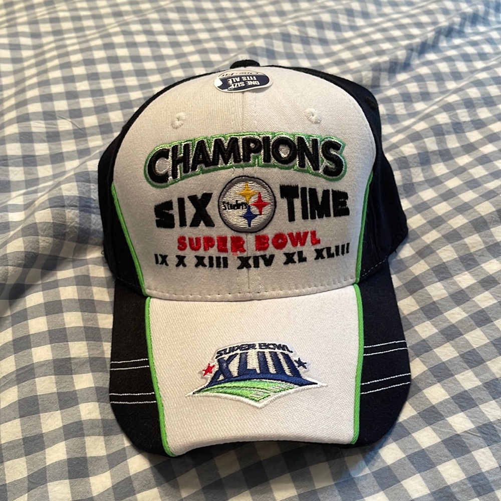 Reebok NFL Six Time Champions Steelers Super Bowl cap hat